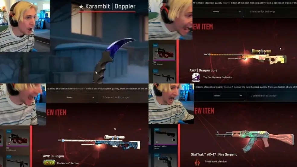CS2: streamer obtém quatro skins raras no dia do lançamento
