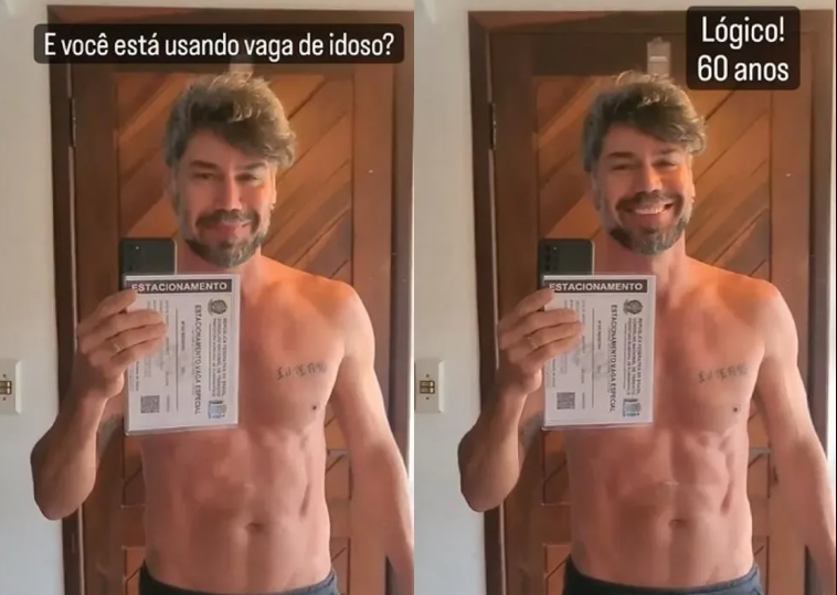 Modelo viraliza ao revelar idade e mostrar autorização para estacionar em vaga de idoso