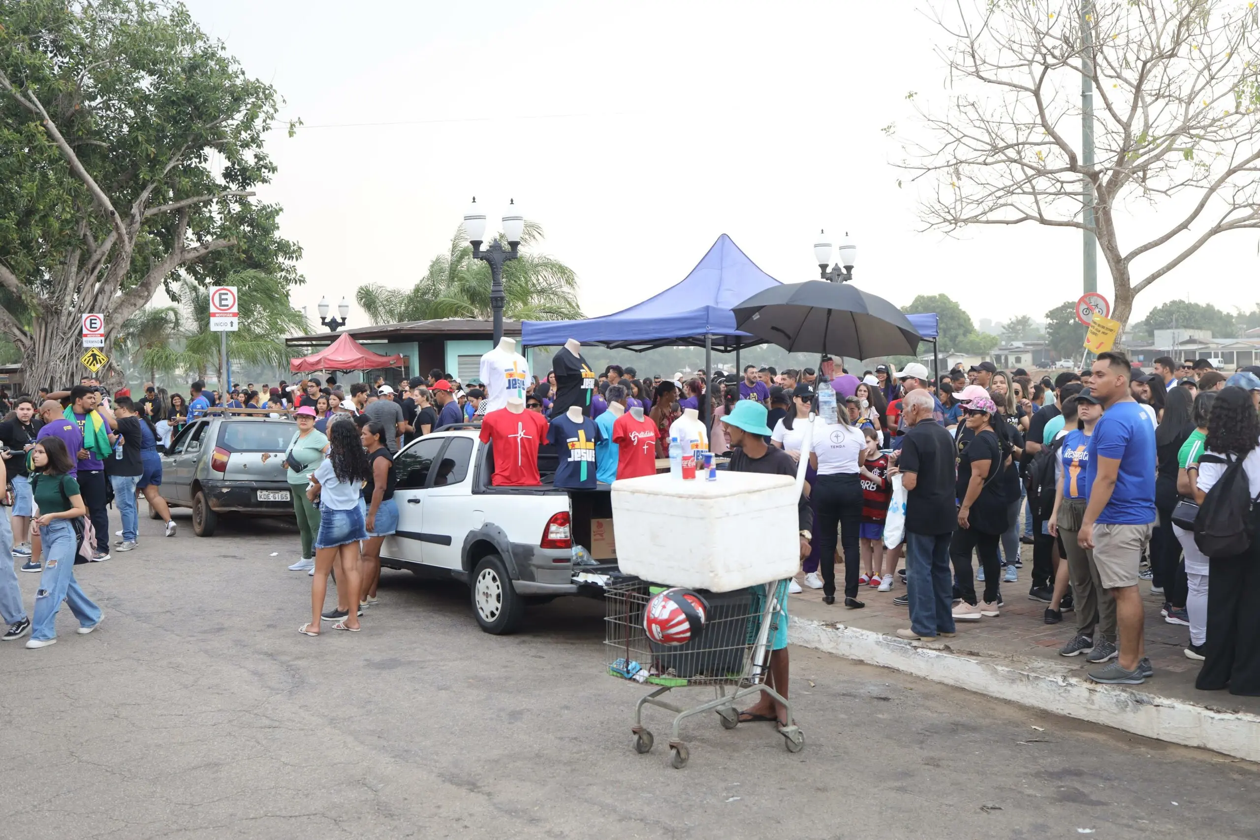 Marcha para Jesus: com sensação térmica de 38°C, acreanos começam a se concentrar na Gameleira