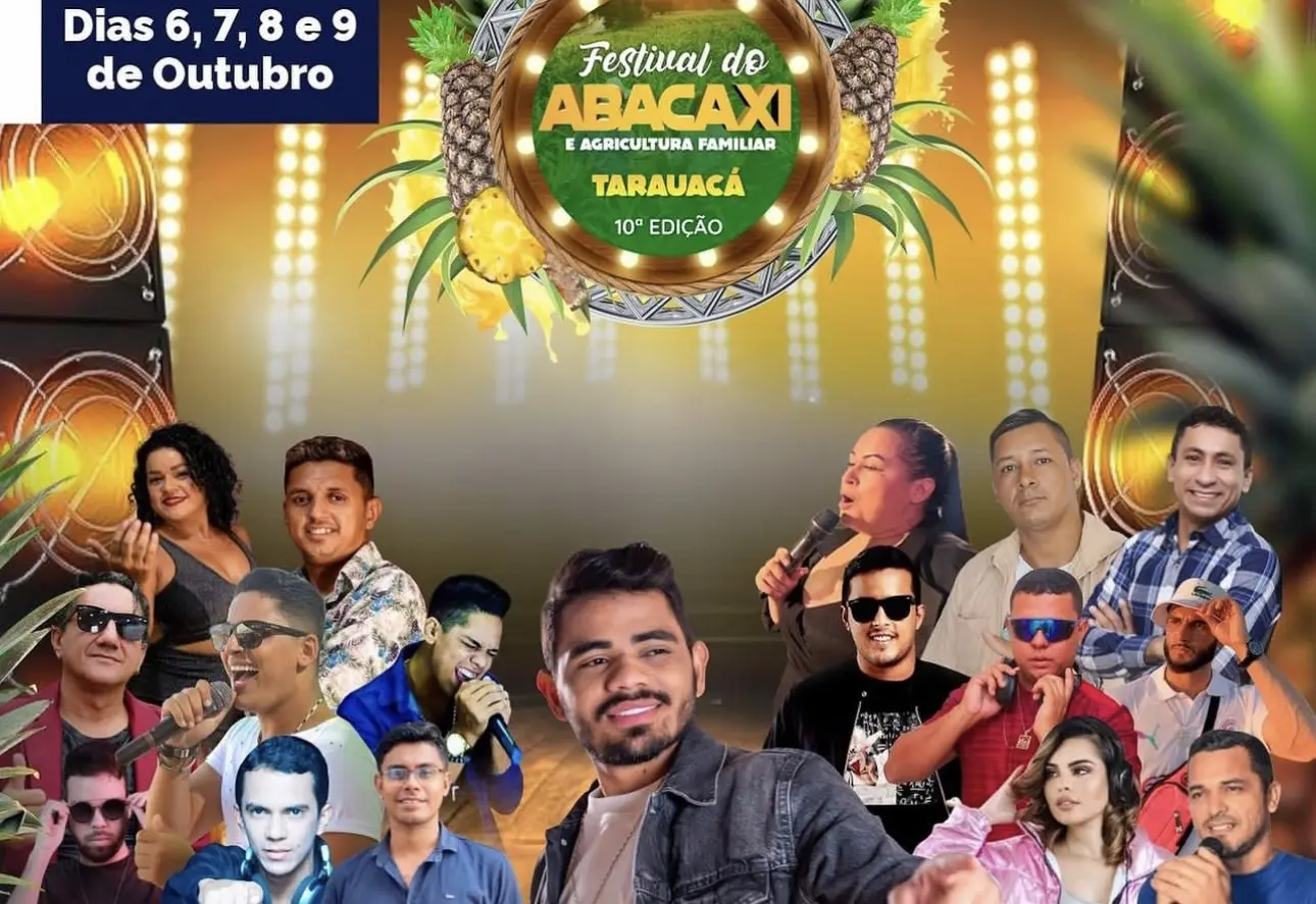 Confira a programação de abertura do 10° Festival do Abacaxi; Douglas Richer faz cobertura