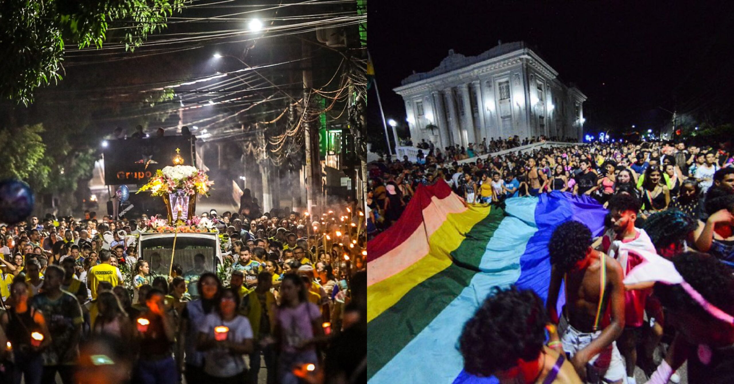 Igreja realiza Círio de Nazaré no mesmo dia da Parada LGBTQIAPN+ no centro de Rio Branco