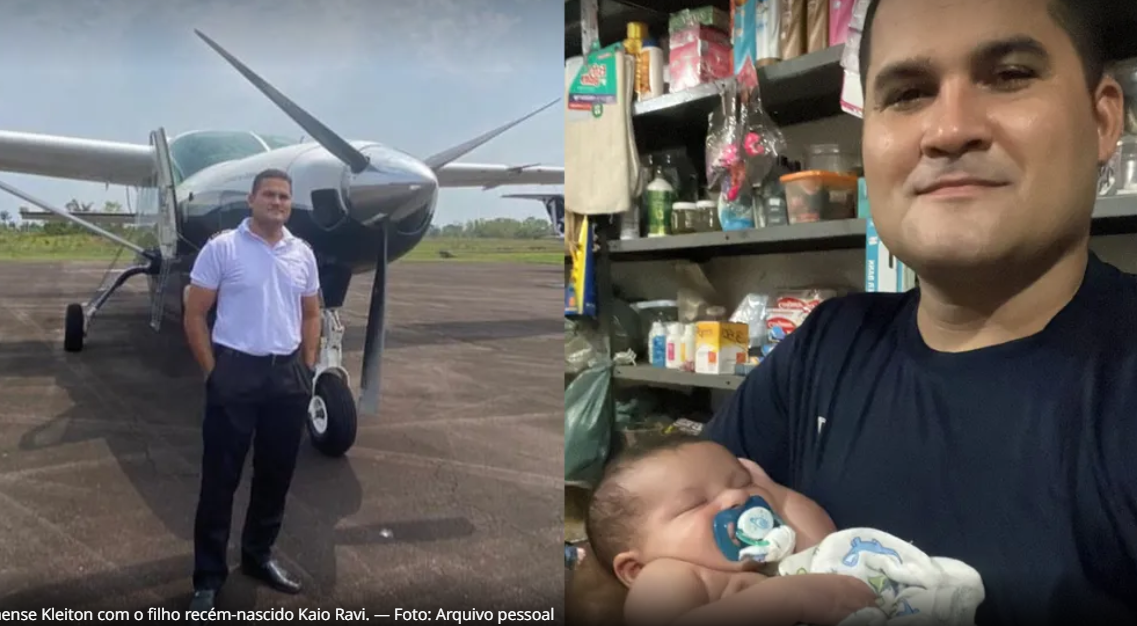 Copiloto que morreu em acidente aéreo tinha se tornado pai há um mês