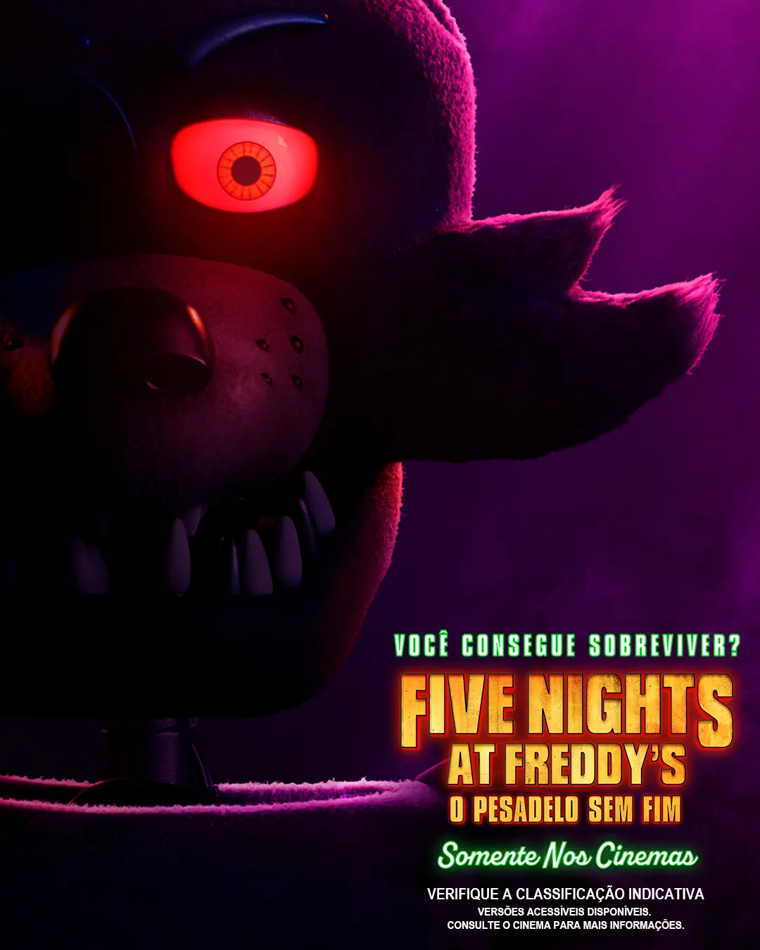 “Five Nights at Freddy’s” e “Hypnotic: Ameaça invisível” são as estreias da semana no cinema de Rio Branco