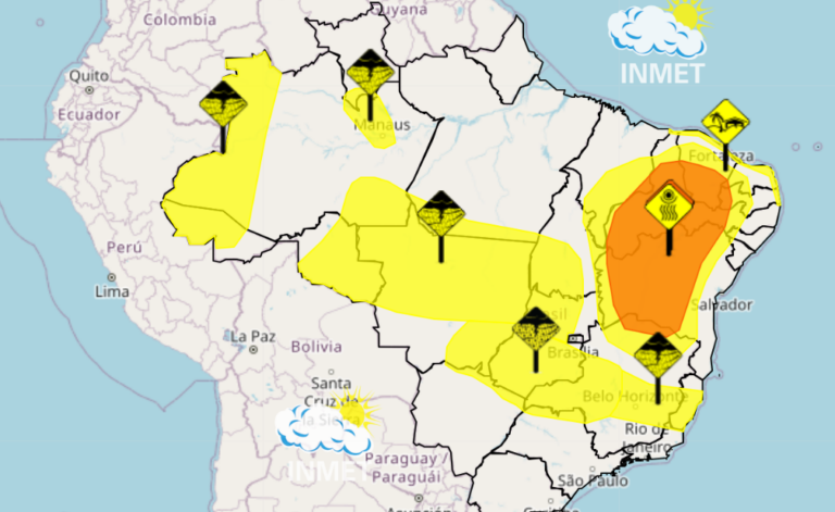 Inmet emite alerta de chuvas intensas para o Acre neste final de semana; confira