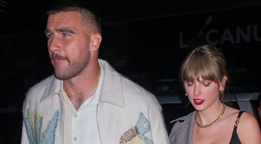 Taylor Swift e Travis Kelce chegam a ‘after’ em Nova York de mãos dadas