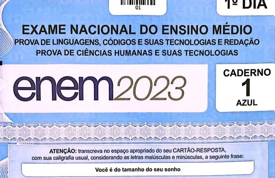 Gabarito Enem 2023 2º dia prova azul: confira correção extraoficial