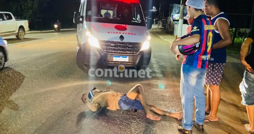 Acidente entre motocicletas deixa homem ferido na Avenida Antônio da Rocha Viana