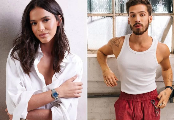 Bruna Marquezine e João Guilherme são vistos aos beijos em festa