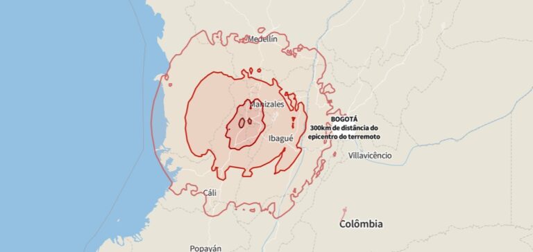 Terremoto de magnitude 5.6 atinge Colômbia e é sentido em Bogotá
