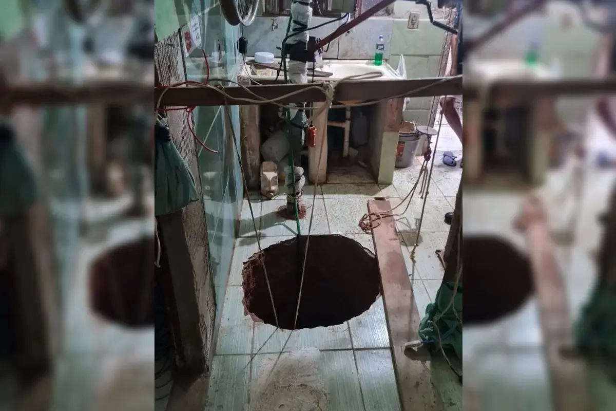Buraco feito em busca por ouro pode desabar e família terá de fechá-lo
