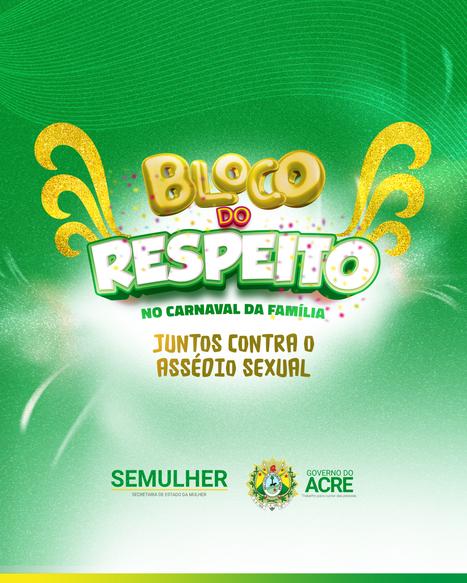 Semulher realiza campanha contra o assédio e a importunação sexual no Carnaval da Família 2024