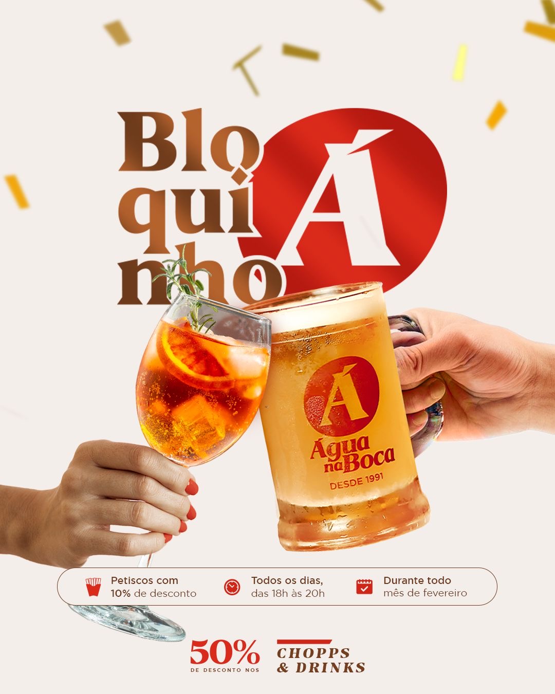 Com descontos em entradas e drinks, Água na Boca oferece Carnaval com sabor e alegria