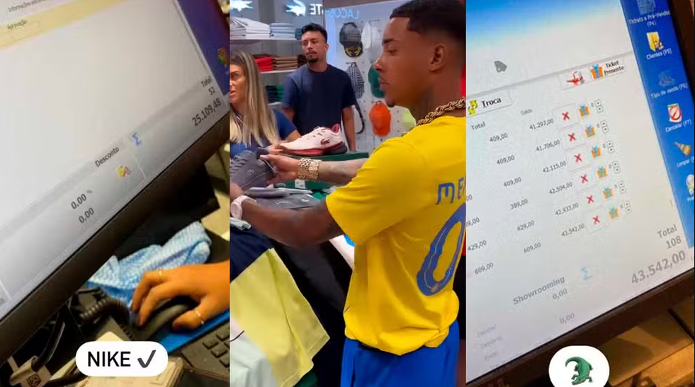 Após tempo fora das redes sociais e shows cancelados, Poze gasta mais de R$ 40 mil em loja de marca