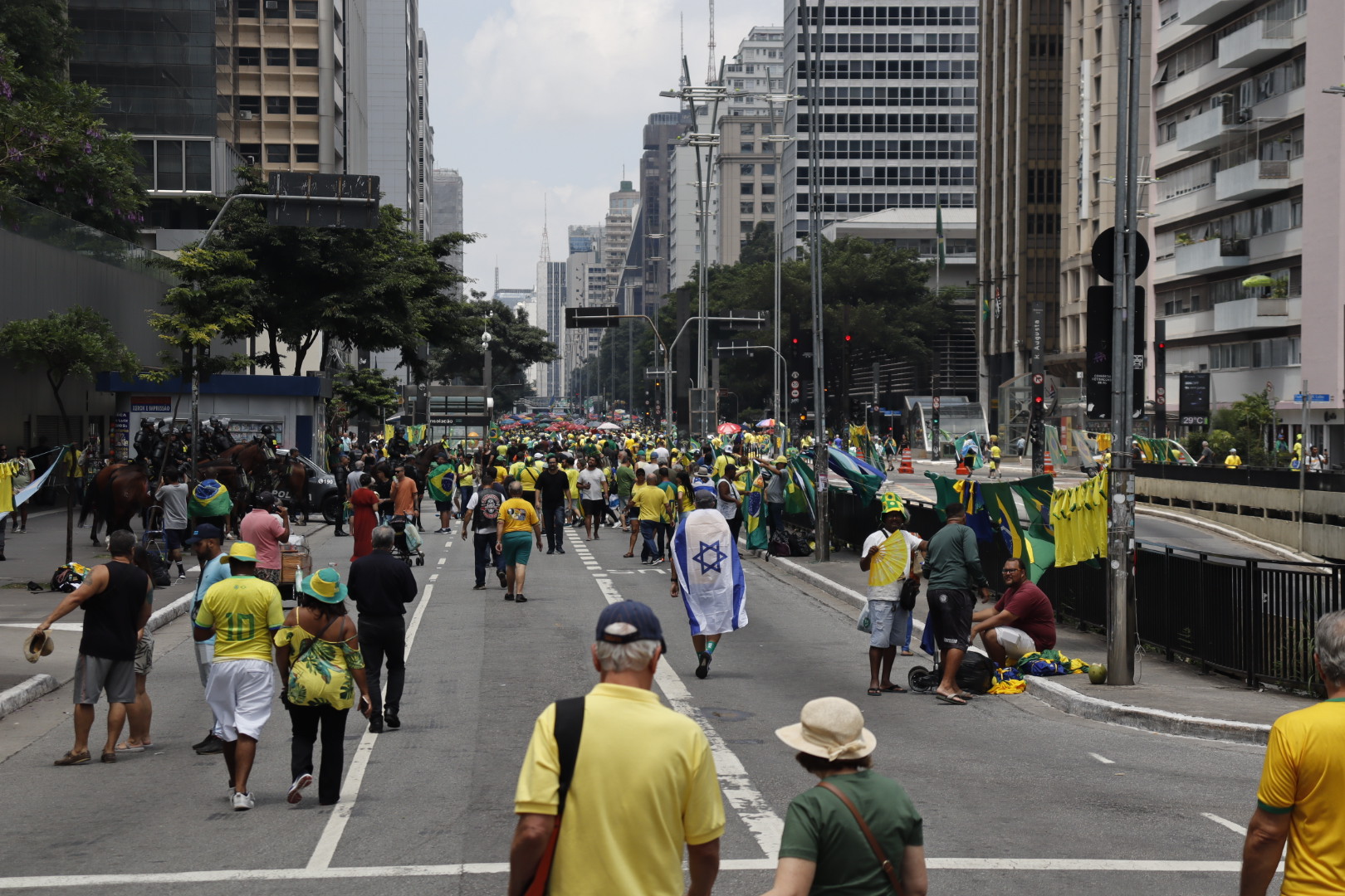 Em ato pró-Bolsonaro, crianças e idosos marcam presença na Avenida Paulista; FOTOS