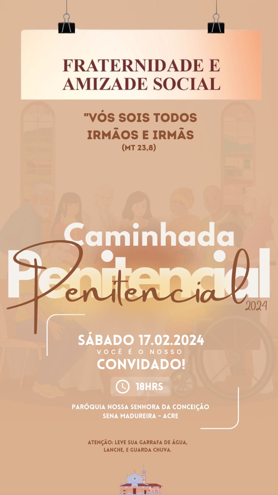 Em penitência, católicos realizam 12 horas de caminhada noturna no interior do Acre