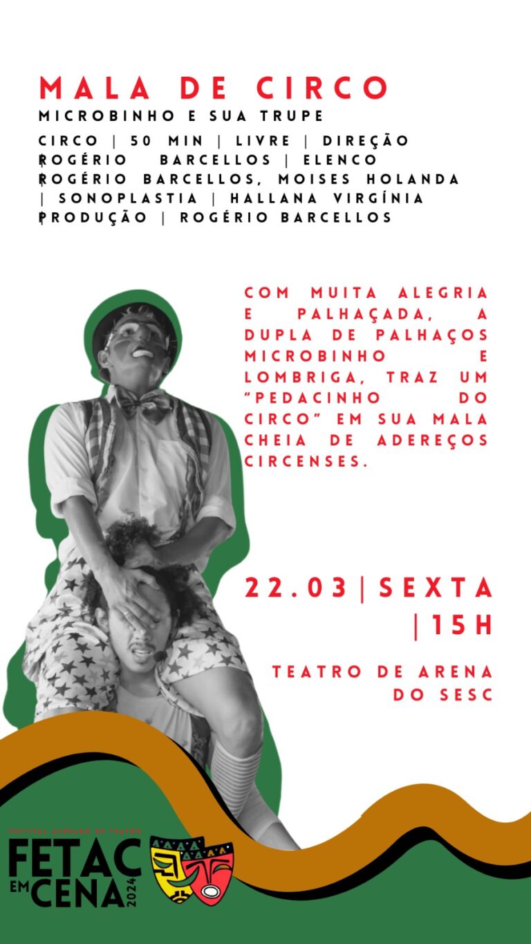 Espetáculos Mala de Circo e Faces Distópicas abrem Festival de Teatro Acreano