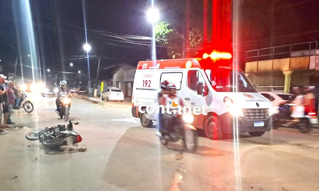 Idoso fica ferido após colisão entre carro e motocicleta em Rio Branco