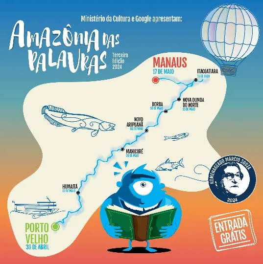 Porto Velho recebe a 3ª Edição do Amazônia das Palavras na próxima semana