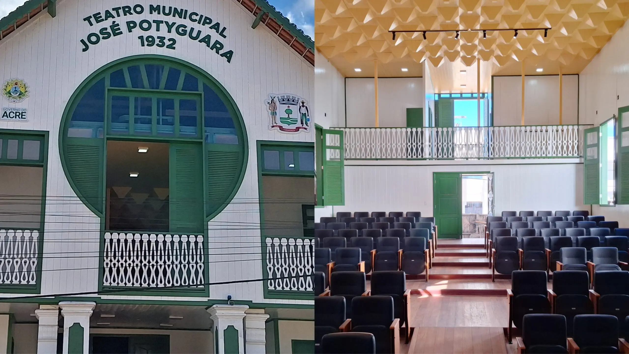 Após anos de abandono, Teatro de Tarauacá será reaberto com festa; veja fotos e vídeo do novo espaço