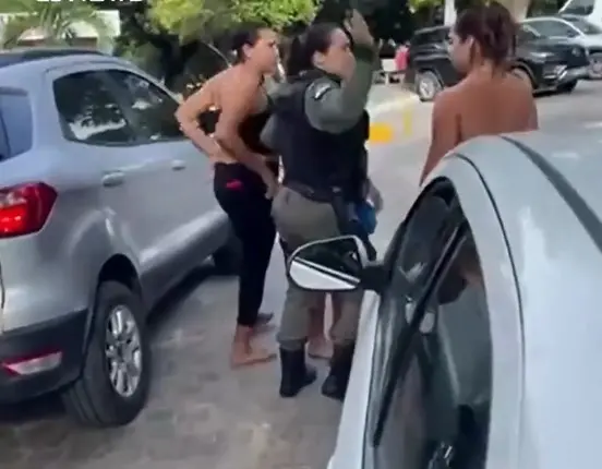 PM que deu tapa em mãe suspeita por maus tratos contra a própria filha de 11 anos se pronuncia na Web; ASSISTA