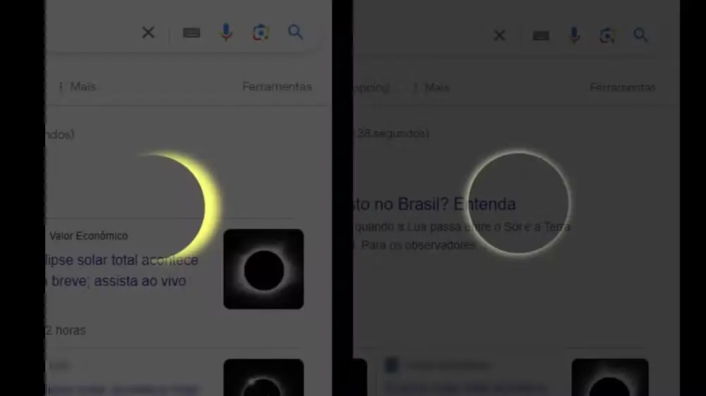 Eclipse solar: Google lança easter egg relacionado ao fenômeno; saiba ver