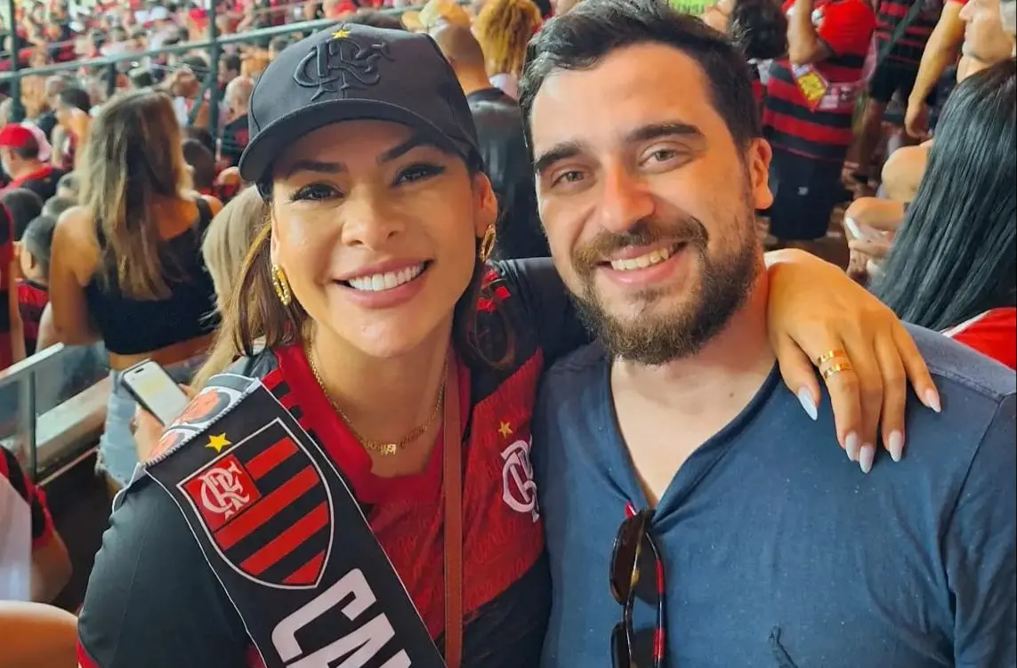 Influenciadora acreana Maykeline Maia celebra vitória do Flamengo no Maracanã; FOTOS e VÍDEOS