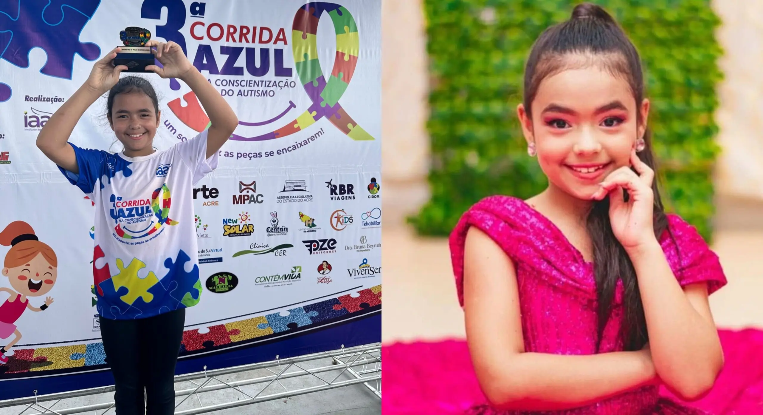 Conheça Madu, acreana de 8 anos com autismo que é Mini Miss, maratonista e atleta de trilha