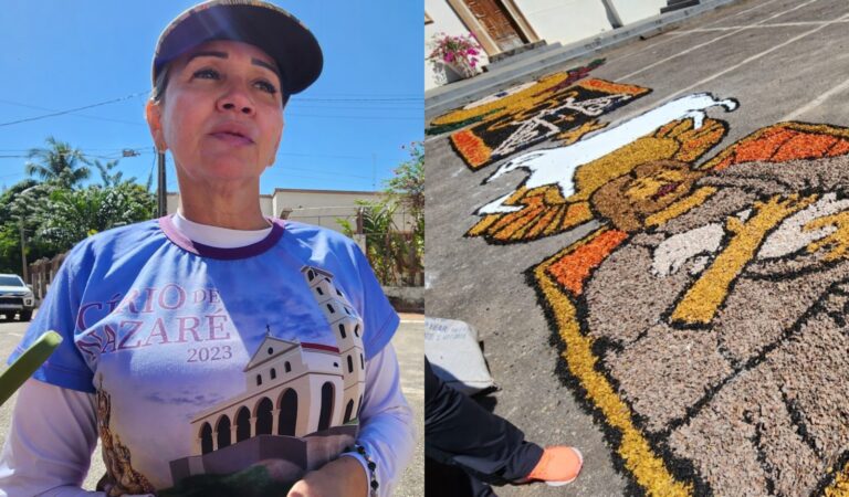 Católica trabalha há quase 20 anos fazendo tapetes para procissão de Corpus Christi: ‘Renovação’