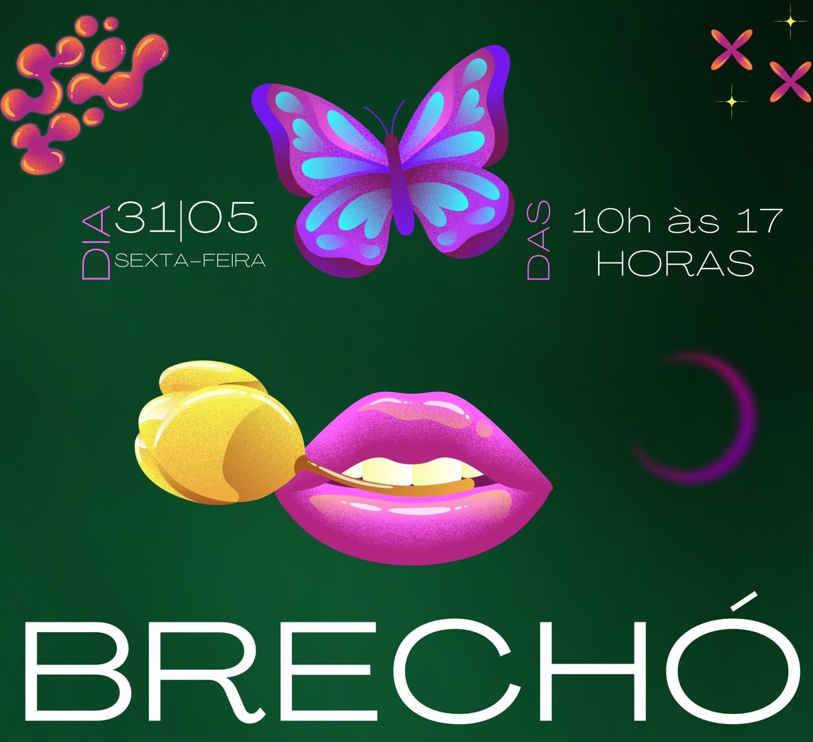 Brechó com moda feminina, acessórios e calçados acontece nesta sexta; veja detalhes
