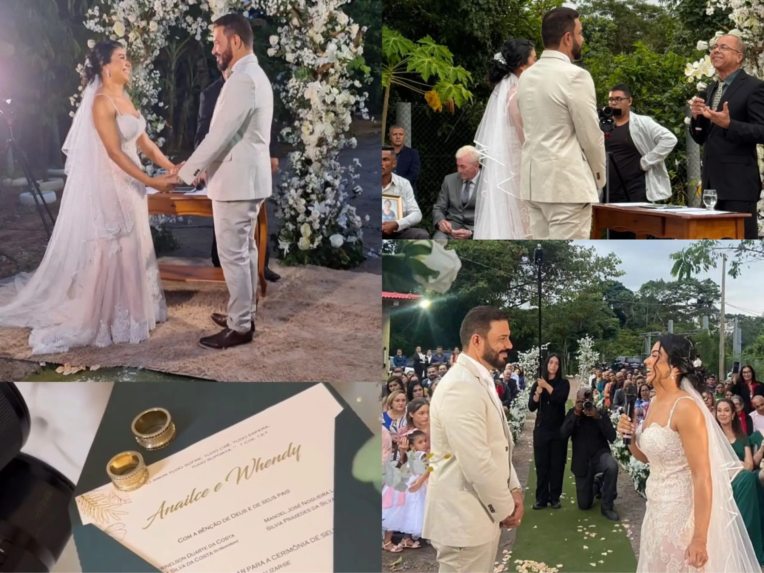 Deputado Whendy Lima e Anailce Silva celebram casamento em cerimônia íntima em Rio Branco; veja registros