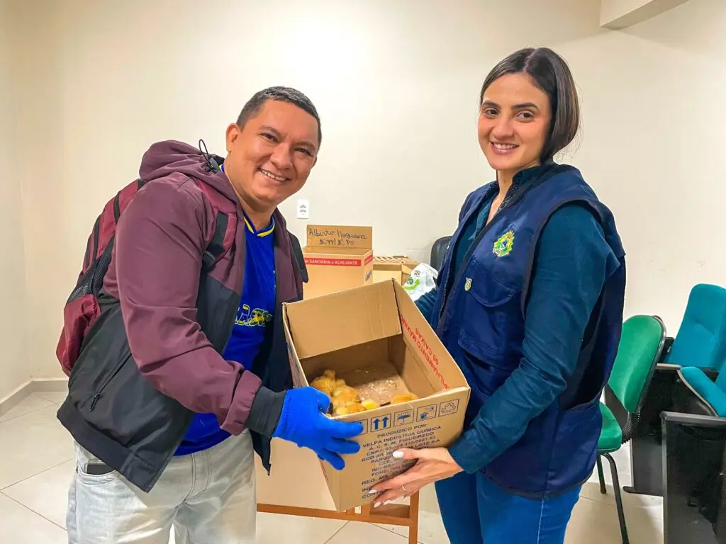 Secretaria de Agricultura entrega pintos caipiras a produtores rurais de quatro municípios