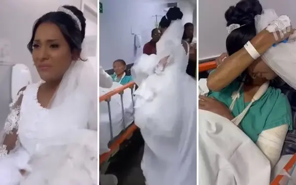 Vídeo: noiva visita avó internada em hospital momentos antes de casar