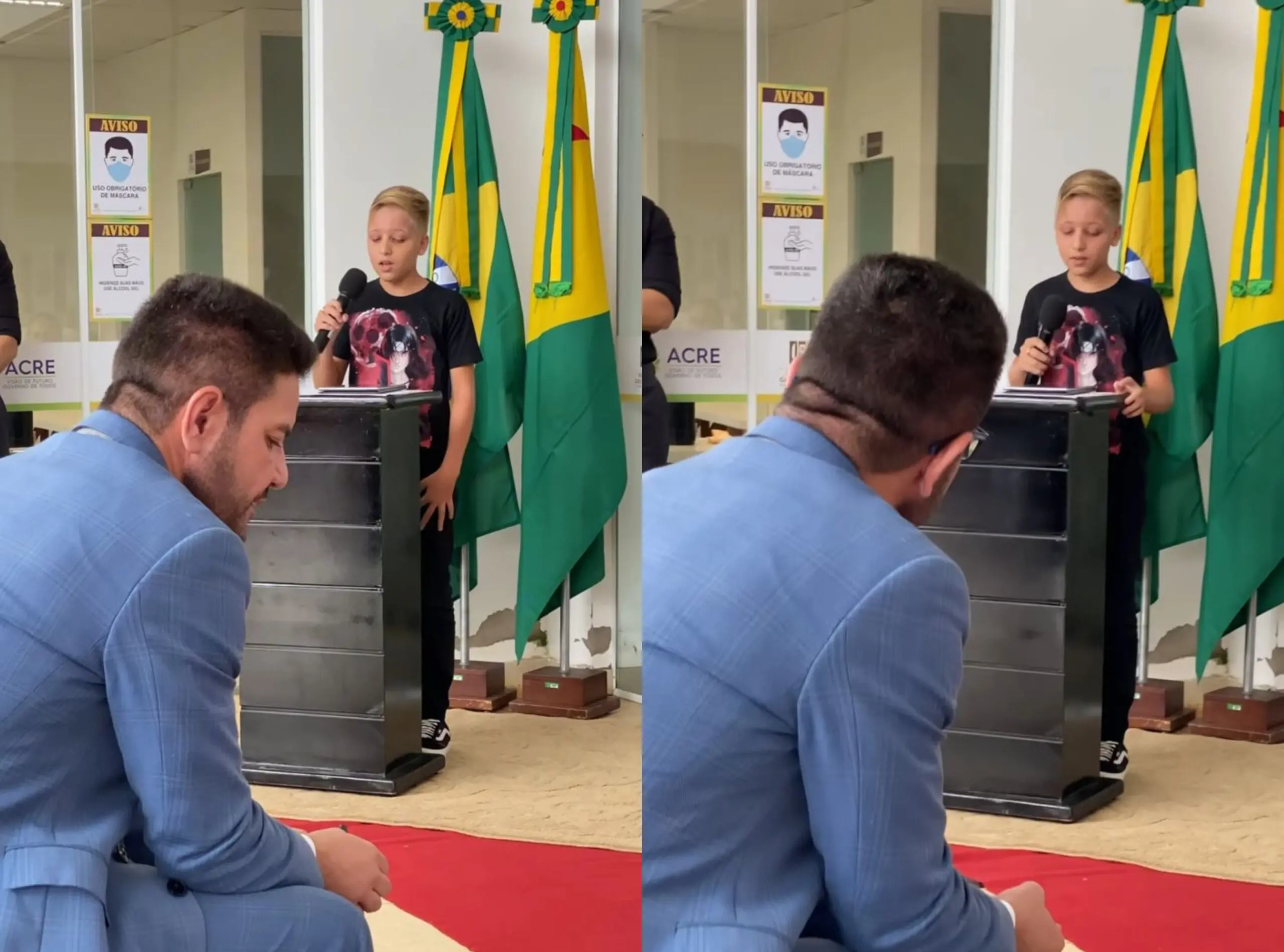 Criança canta “Conquistando o impossível” e Gladson se emociona; VEJA VÍDEO