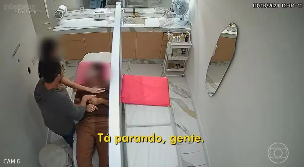 Peeling de fenol: câmera registrou paciente passando mal antes de morrer