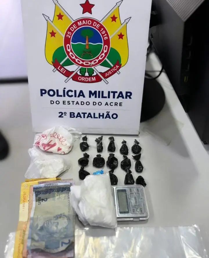 Polícia Militar prende traficantes com cocaína na região do Segundo Distrito de Rio Branco