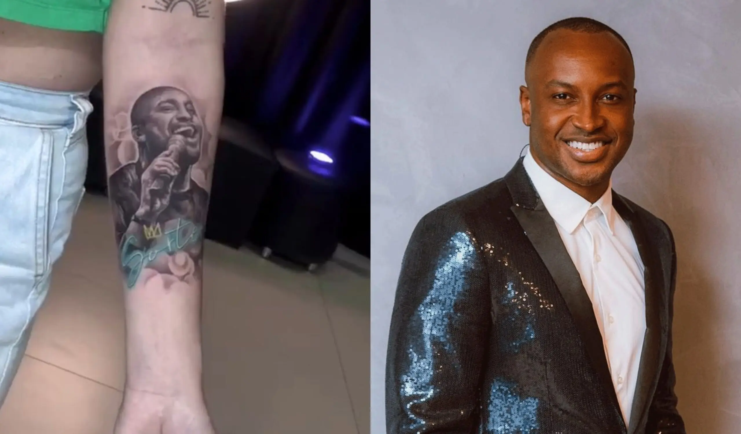 Fã de Thiaguinho, mulher faz ‘tattoo’ do cantor e quer mostrar homenagem em show no Acre; VÍDEO
