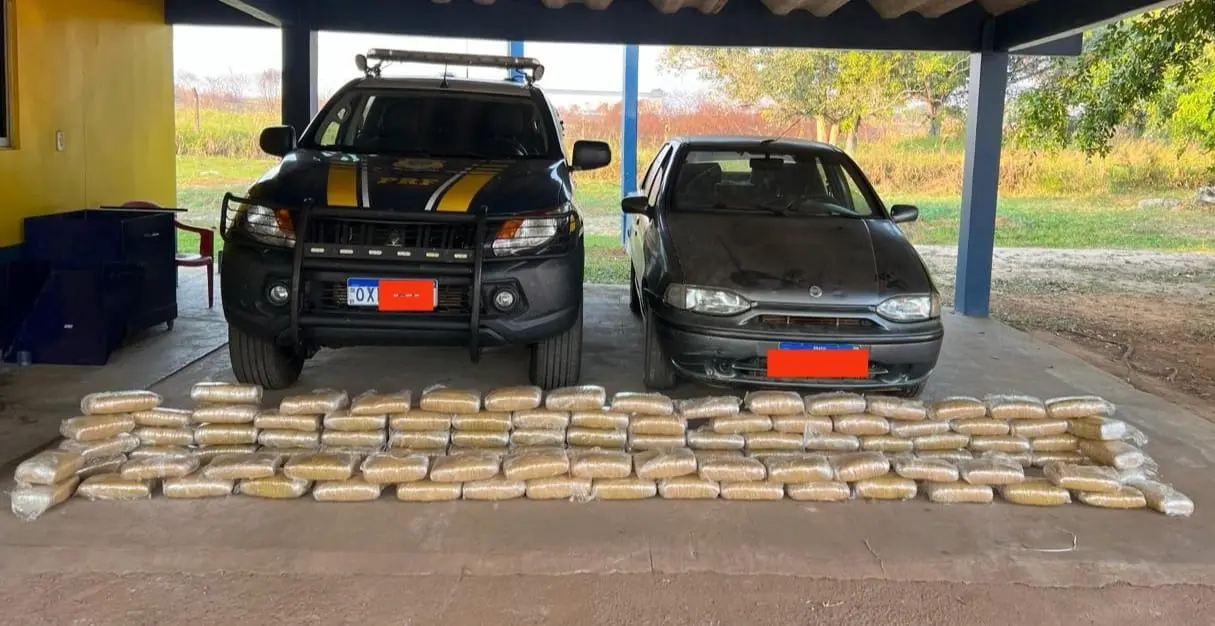 PRF apreende mais de 100 kg de skunk escondida em porta-mala de carro na BR-364
