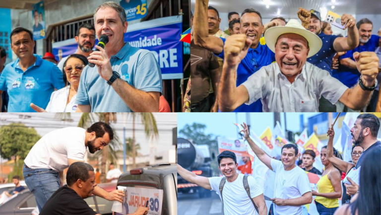 Gravação, bandeiraço e visitas: veja a agenda dos candidatos a prefeito de Rio Branco nesta terça