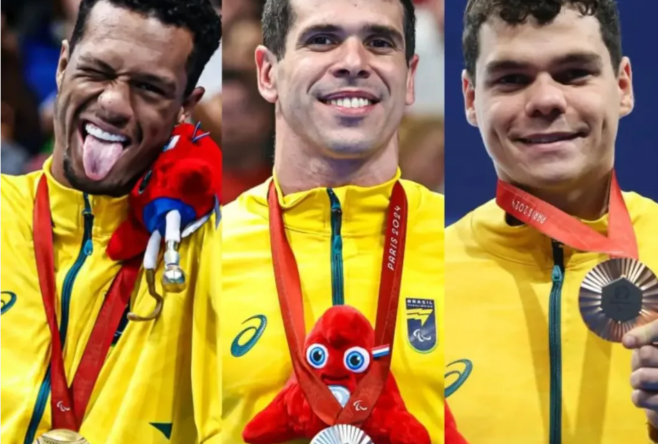 Resumão 1° dia: Brasil brilha com ouro, prata e bronze na natação nas Paralimpíadas