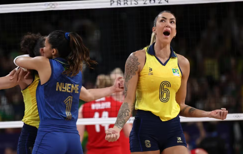Olimpíadas: Brasil fecha 1ª fase do vôlei feminino no topo e vai pegar Rep. Dominicana