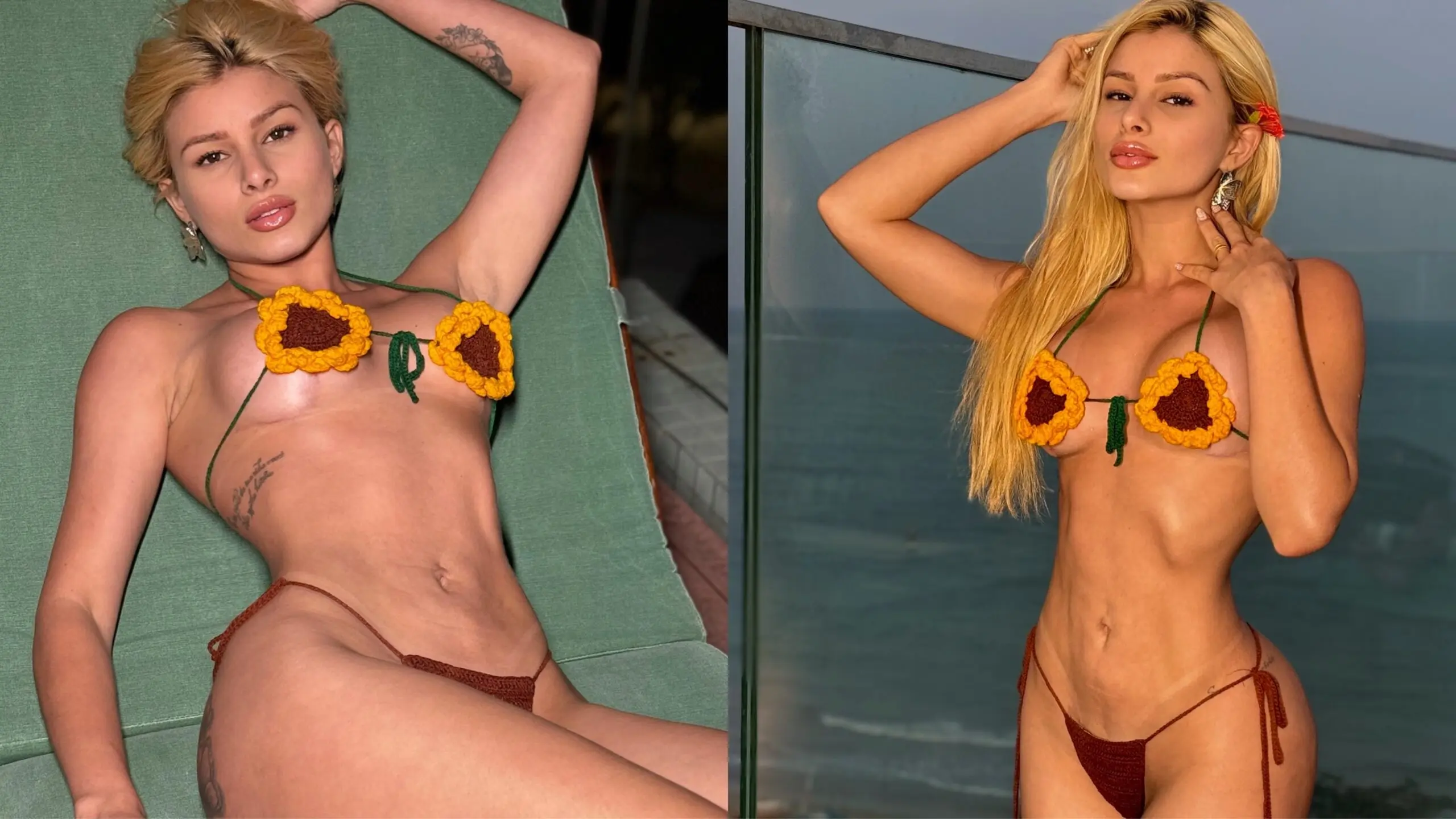Miss Acre aposta em biquínis de crochê feitos em Tarauacá para curtir férias e chama atenção na web