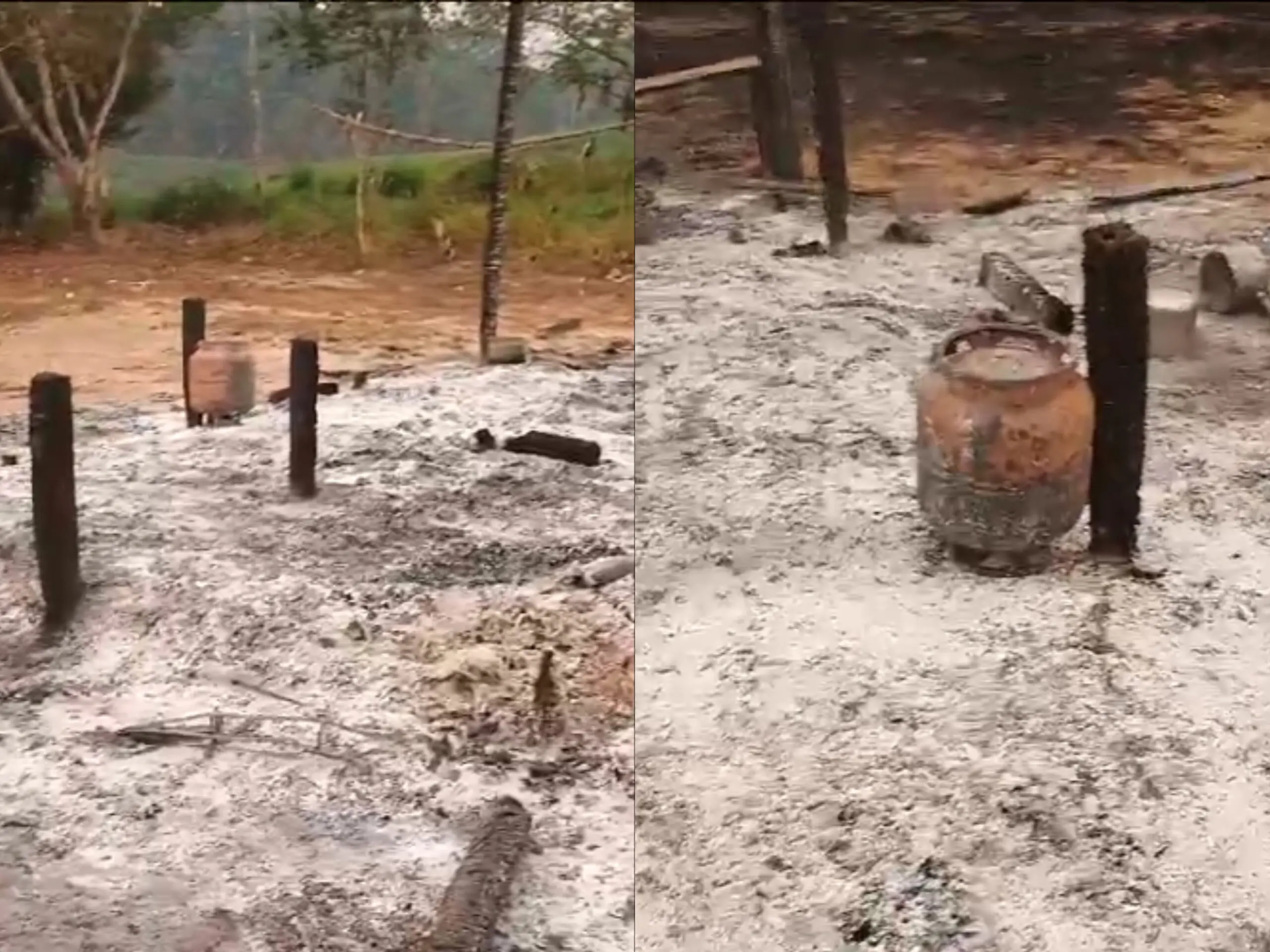 VÍDEO: casa pega fogo e família fica apenas com a roupa do corpo