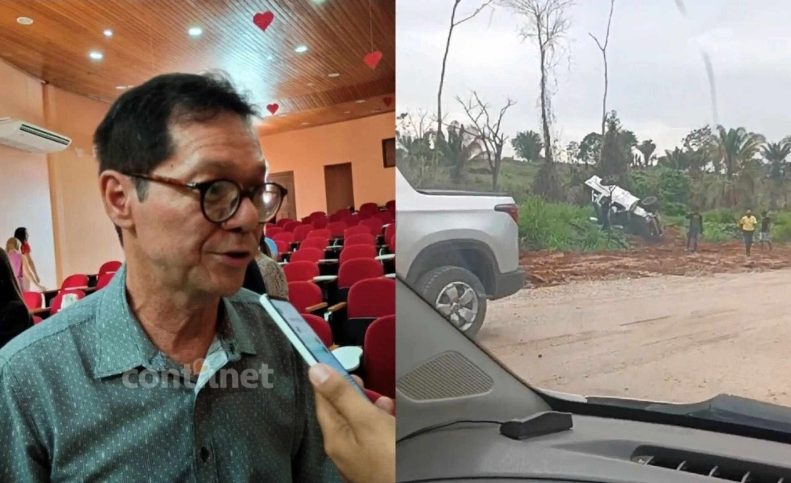 Diretor de escola eleito com mais de mil votos capota carro na BR-364; ele está no PS com a família