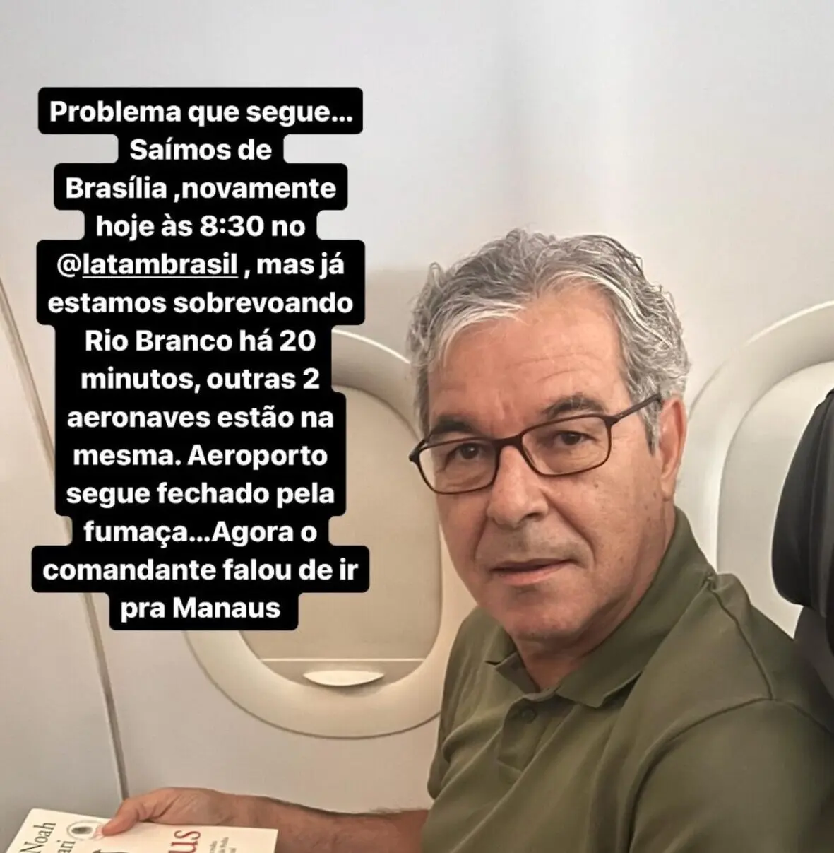 Jorge Viana diz que aeronave sobrevoa Rio Branco há 20 minutos sem conseguir pousar