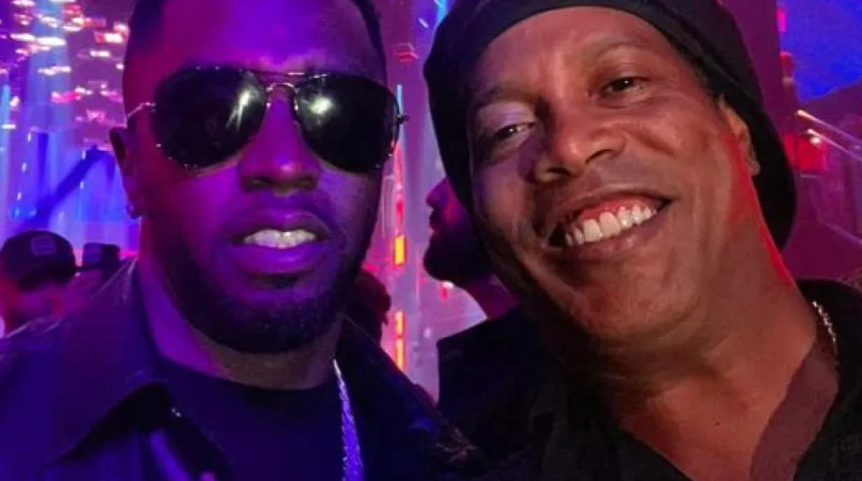 Caso Diddy: web resgata foto e ‘declaração de amor’ de Ronaldinho para rapper acusado de tráfico sexual