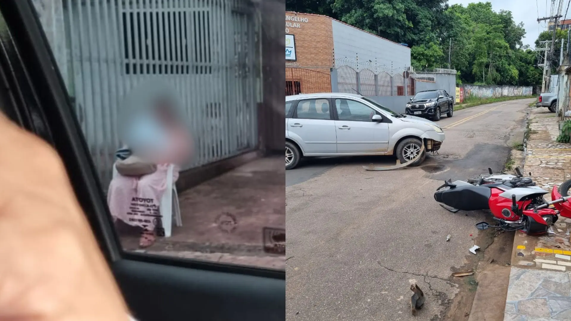 Motorista com bebê recém-nascido invade preferencial e atinge cinegrafista; VÍDEO