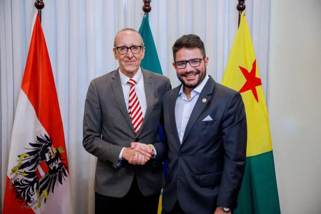 Gladson e embaixador da Áustria discutem parcerias inéditas para desenvolvimento de projetos sustentáveis no Acre