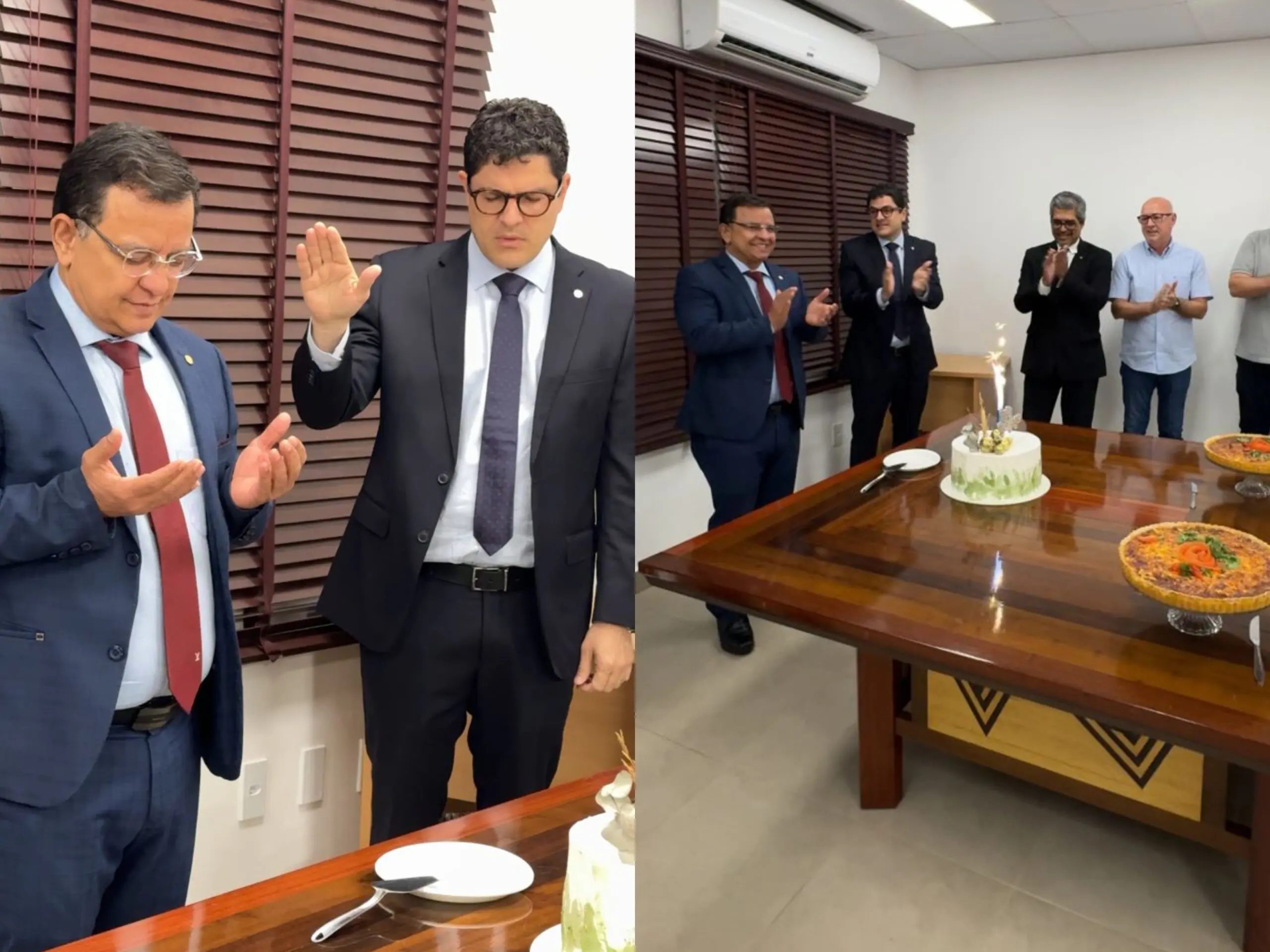 Gonzaga ganha festa de aniversário surpresa na Aleac, com direito a bolo e orações