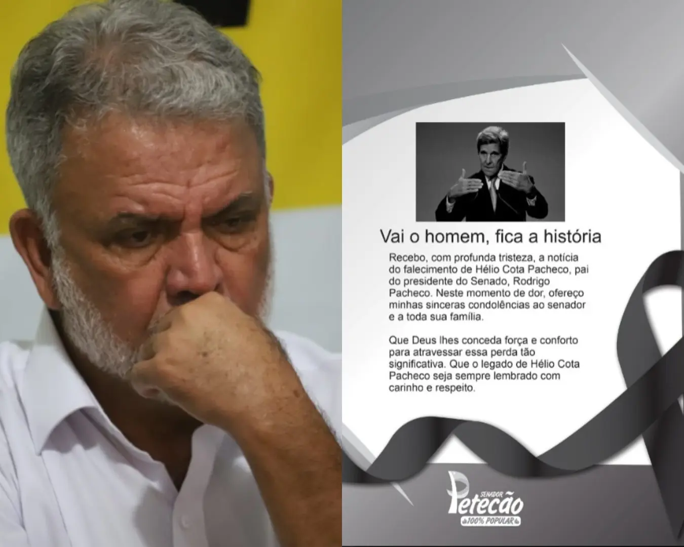 Petecão comete gafe ao fazer homenagem para o pai do presidente do Senado: “Matou o John Kerry”