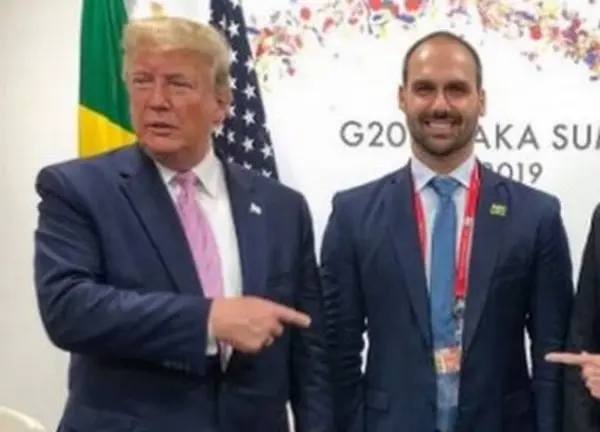 Presença de Eduardo Bolsonaro no staff de Trump nos EUA, revelada por Bittar, preocupa o STF